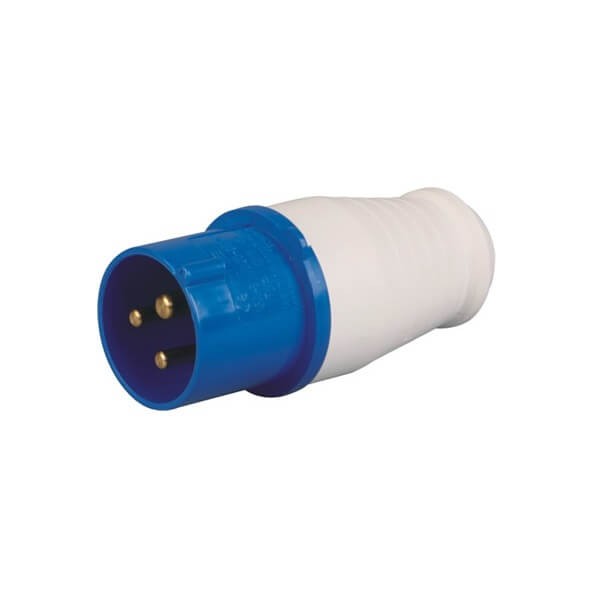 藍(lán)色工業(yè)插頭IEC6030916A3芯2相IP44防水