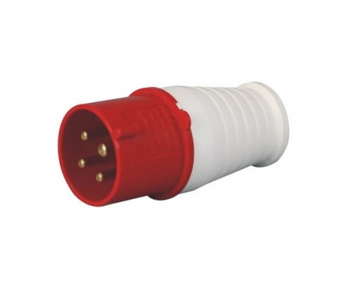 工業耦合器插頭CEE/IEC16A4芯3相IP44防水