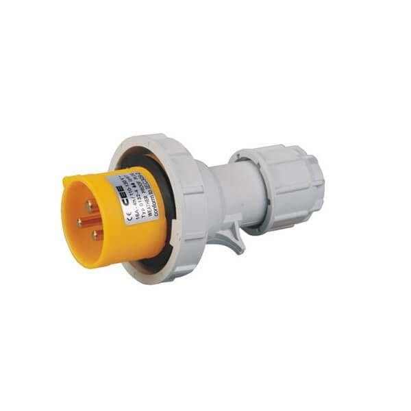 CEE兩相插頭IEC32A3芯兩相IP44防水工業插頭