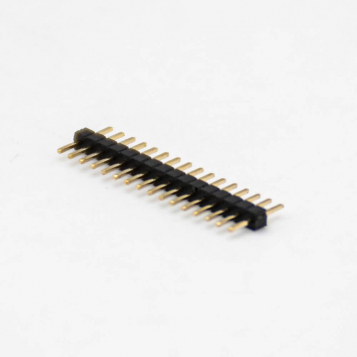 排針連接器公座直式180度單排16針插板間距1.1MM 排針連接器公座直式180度單排16針插板間距1.1MM