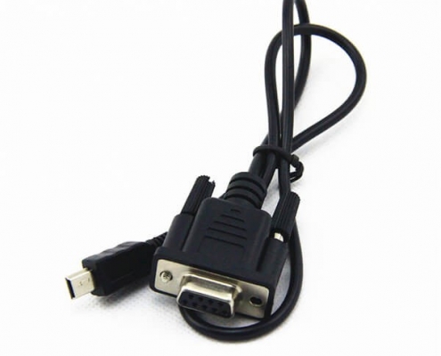 DB9P母轉mini5P數據線 打卡機數據線