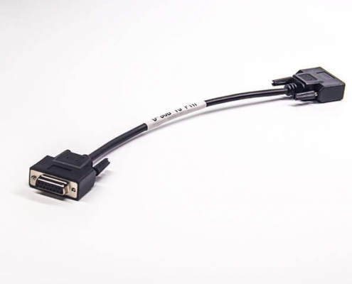 DB15P連接線15PDB頭DB15公母對接插頭注塑