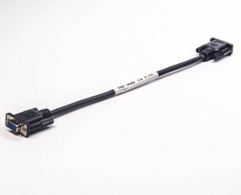 d-sub線纜DB15P 注塑公對母 15針數據雙絞屏蔽線 0.5m