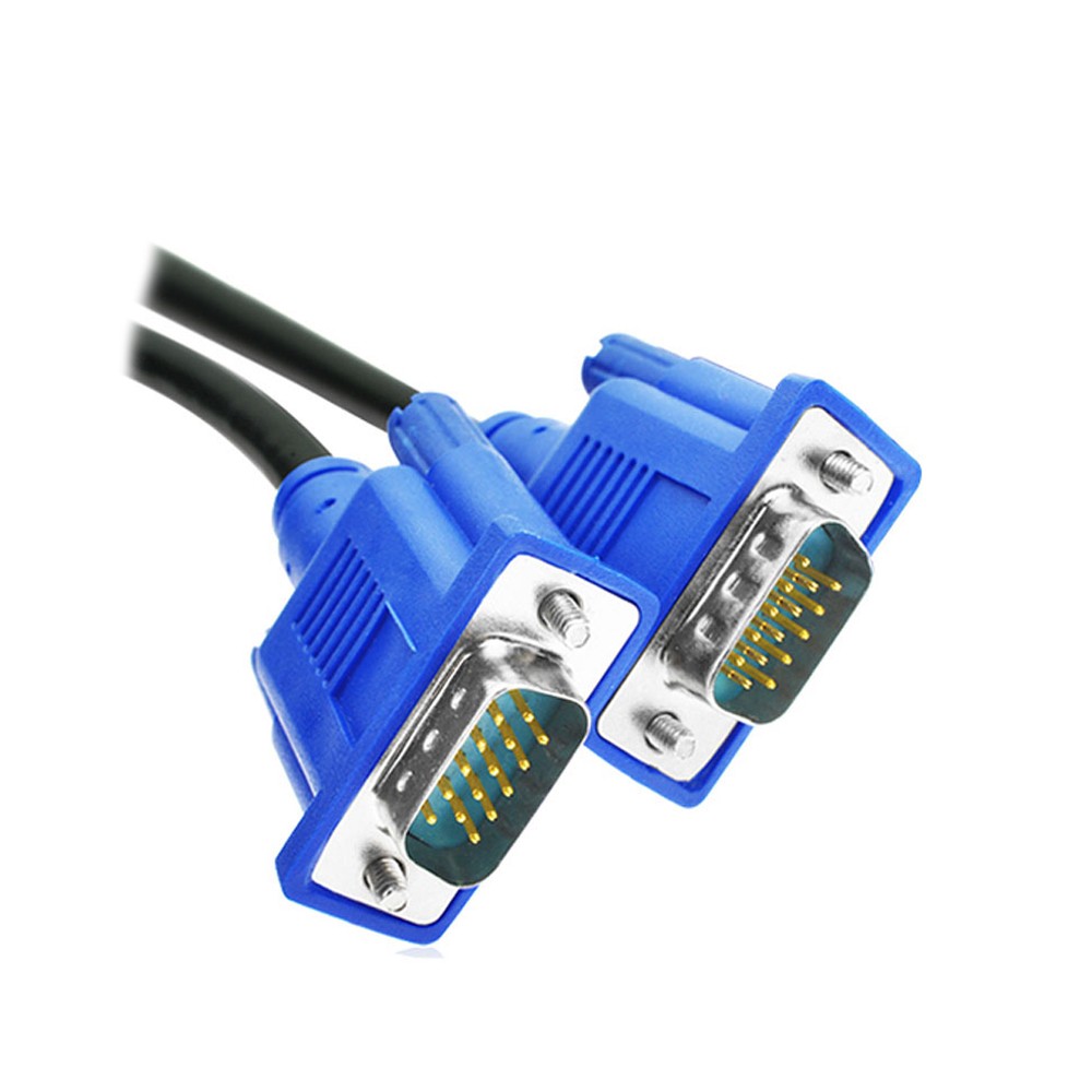 電腦VGA線D-Sub連接器15芯公頭轉公頭直式視頻投影儀高清線