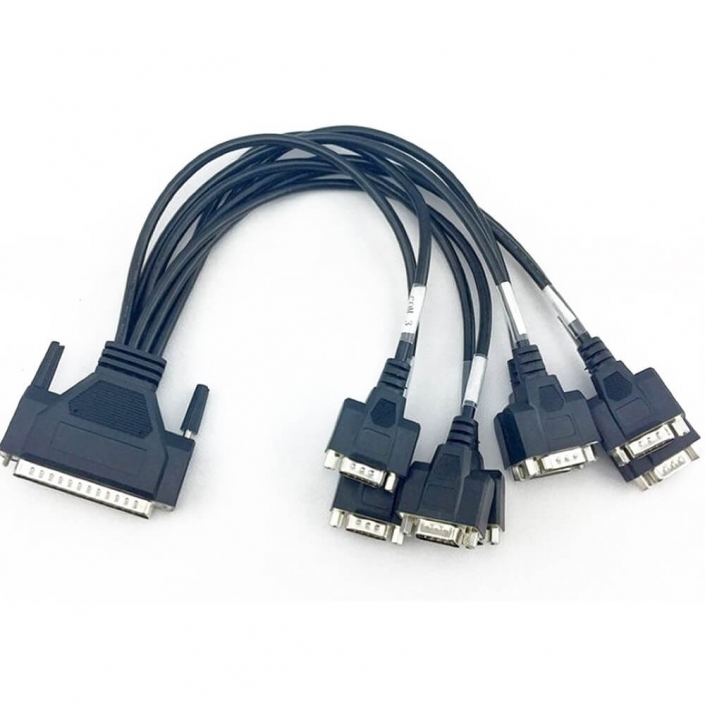 HDUSB62芯公頭轉9芯公頭一拖8PCI-E串口數據線0.5M