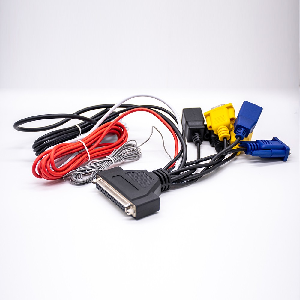 DB37針轉D-sub&RJ45直式適配器電纜長3米帶1米線束