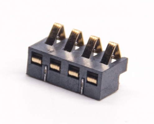 手機電池座彈片式鍍金4芯公插頭貼板PH2.5PCB板安裝