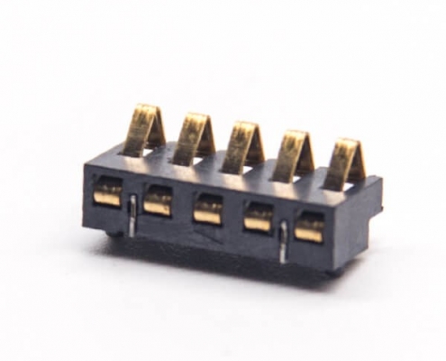 彈片電池PH2.5貼板安裝接PCB板5芯鍍金公插頭電池座