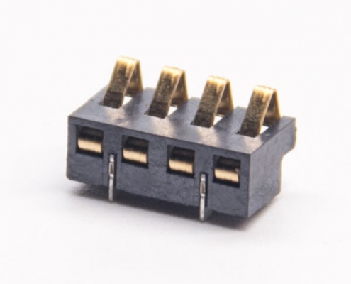 彈片式連接器貼片安裝接PCB板4芯PH2.5鍍金母電池座