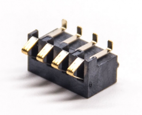 鋰電池座充4芯公插頭彈片式PH2.5PCB板貼板安裝