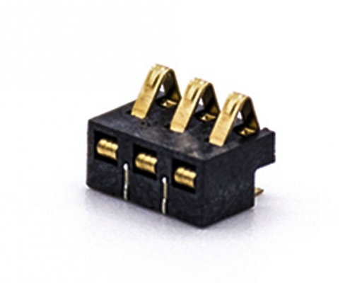 彈片電池3芯PCB板安裝2.5MM間距手機電池連接器