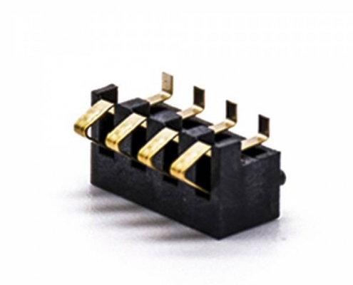 鋰電池座子2.5PH鍍金PCB板4芯電池連接器