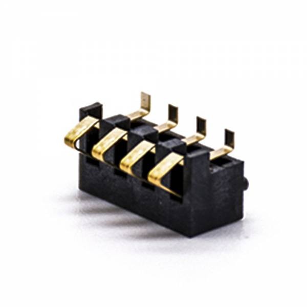 鋰電池座子2.5PH鍍金PCB板4芯電池連接器
