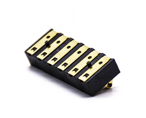 主板電池座6芯PCB板安裝4.25PH塑高4.75H鍍金彈片