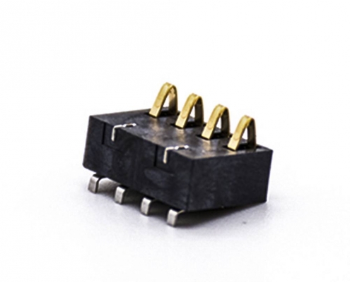 手機電池接觸彈片鍍金4芯2.5MM間距PCB板安裝