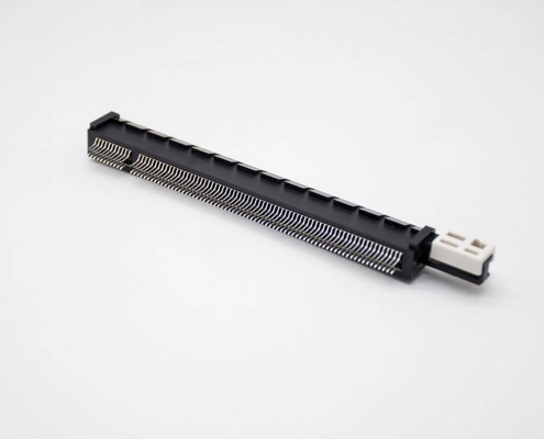 PCIE164連接器帶轉接卡夾板式卡槽PCI-E16X插槽